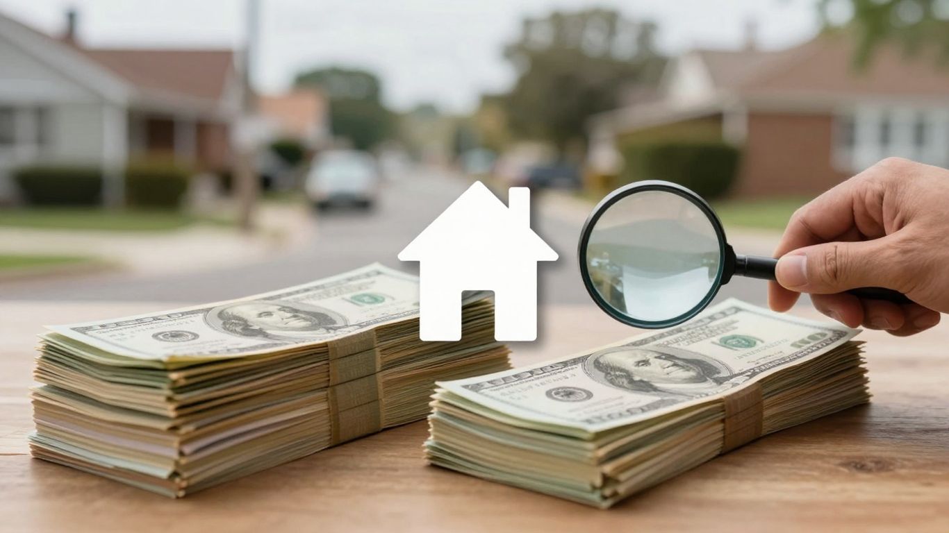 Homeowner comparing insurance premium costs with deductible options.