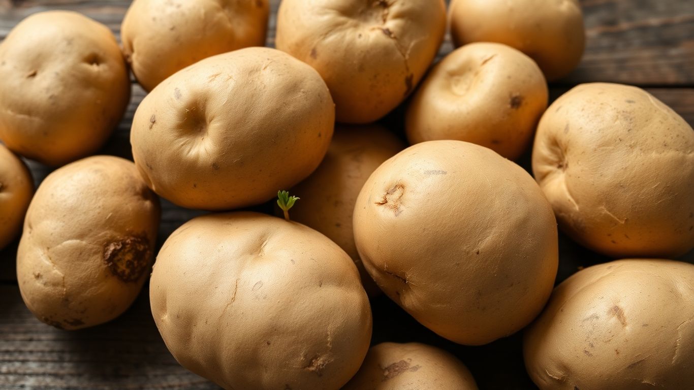 Biologische aardappelen met en zonder kiemen