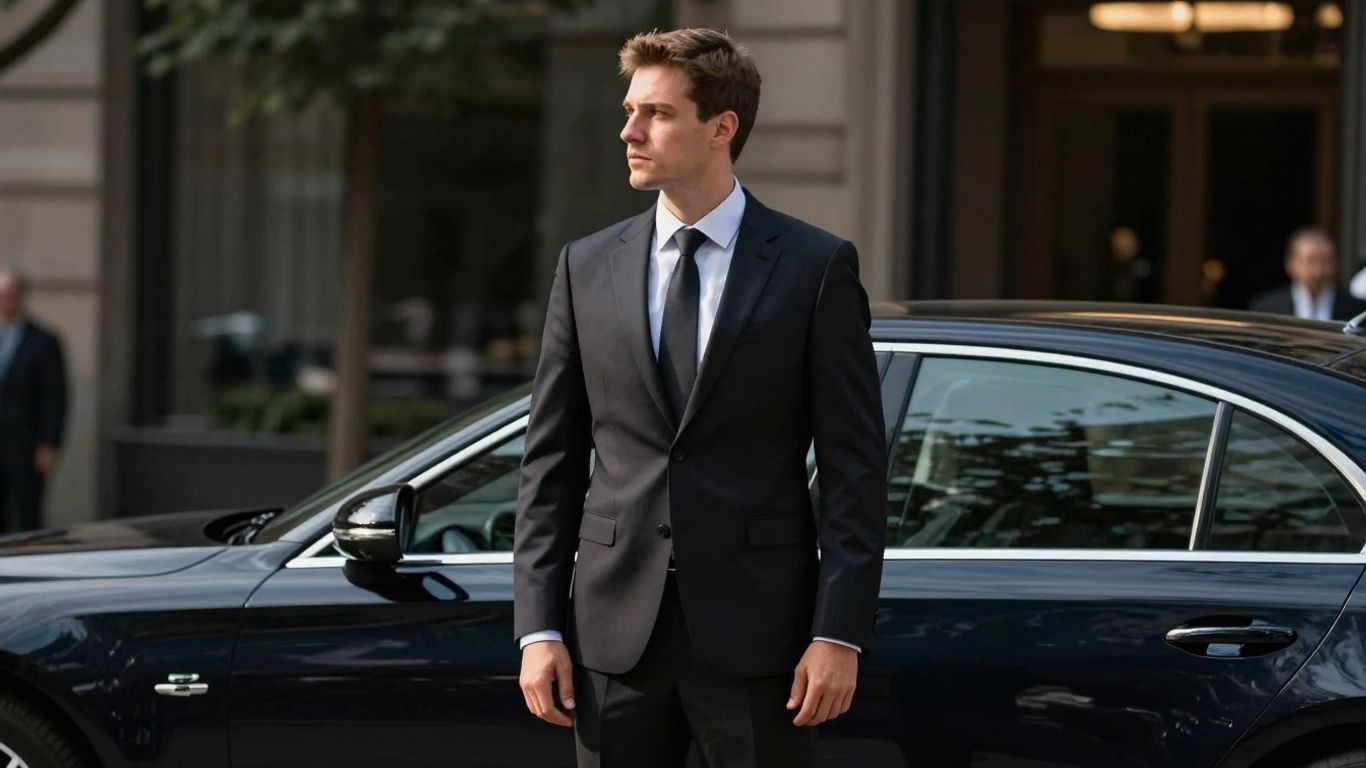 Celebrity bodyguard protecting a VIP.