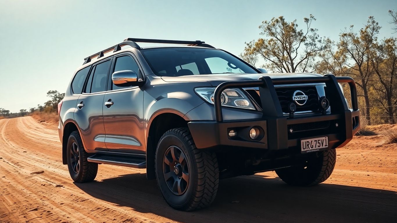 Nissan 4x4 vehicle on Australian outback track