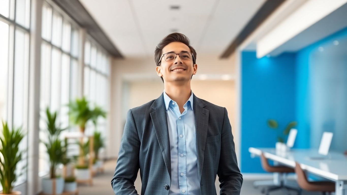 Person im Büro, neuer Karriereweg