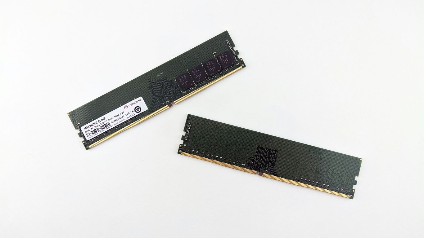 a pair of ram modules sitting on top of a white table