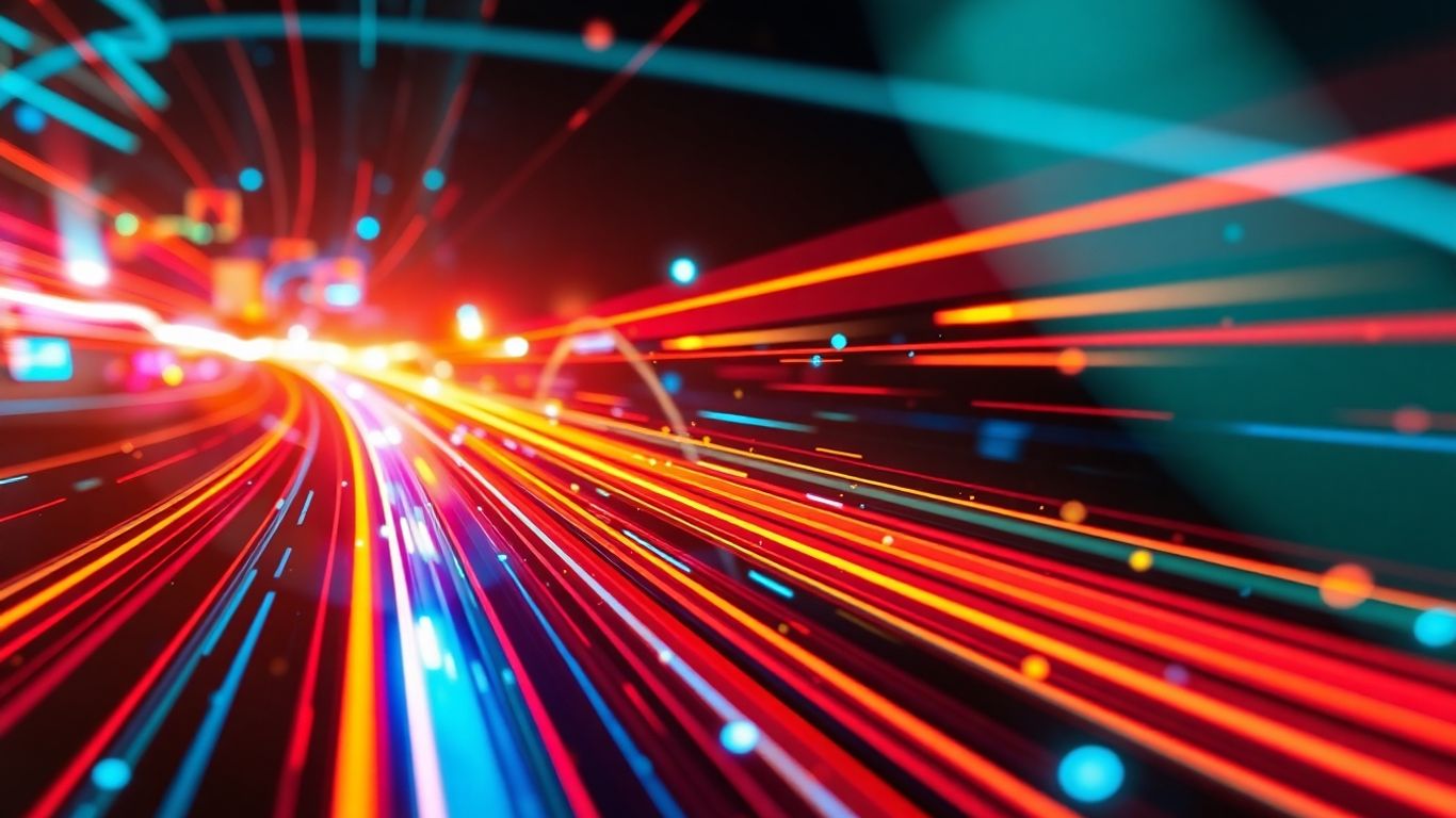 Business growth through digital campaigns. Digital growth and technology abstract visuals