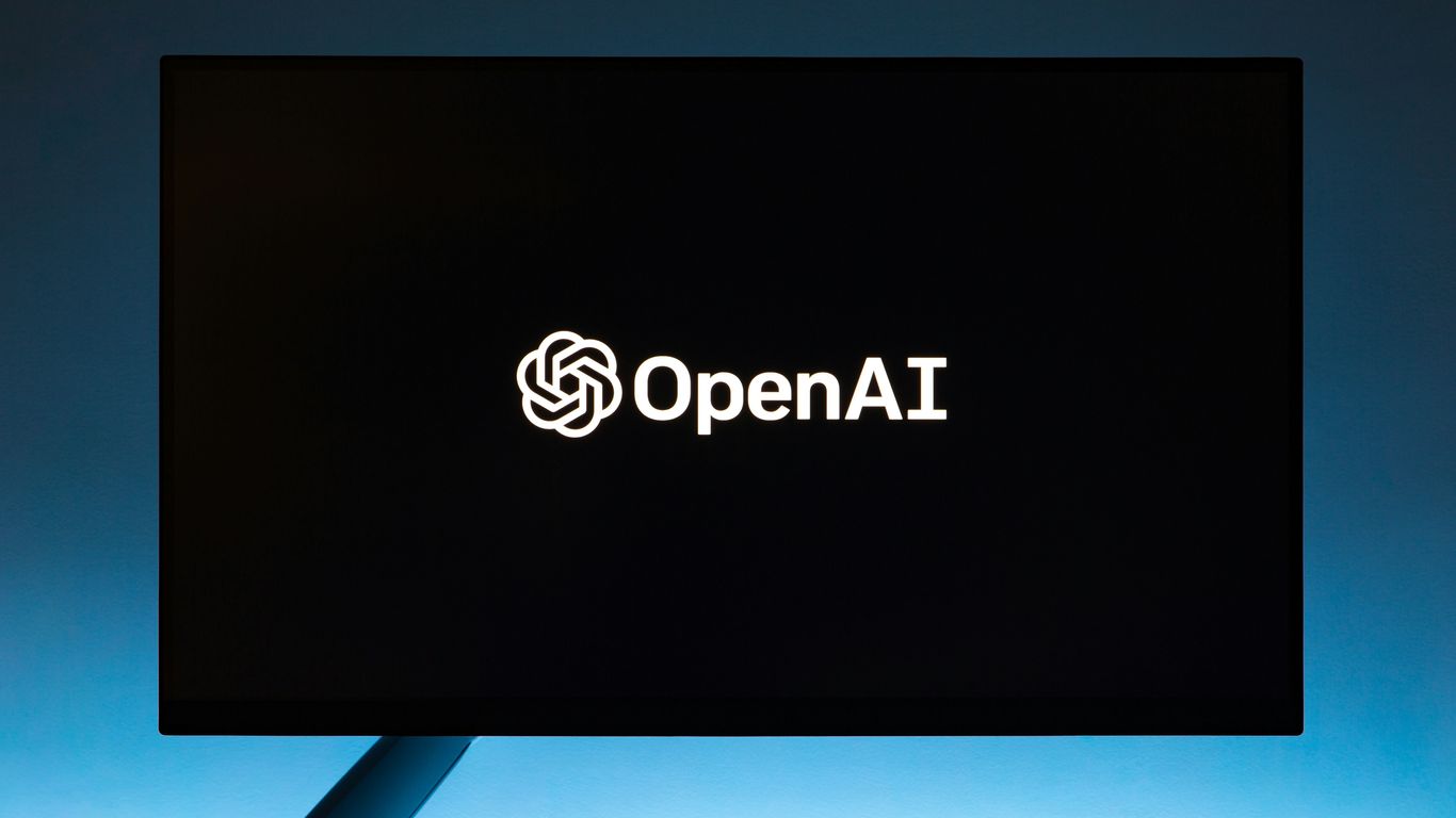 the open ai logo is displayed on a computer screen