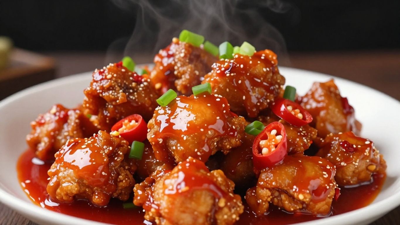 Authentic Chinese Chilli Chicken dish