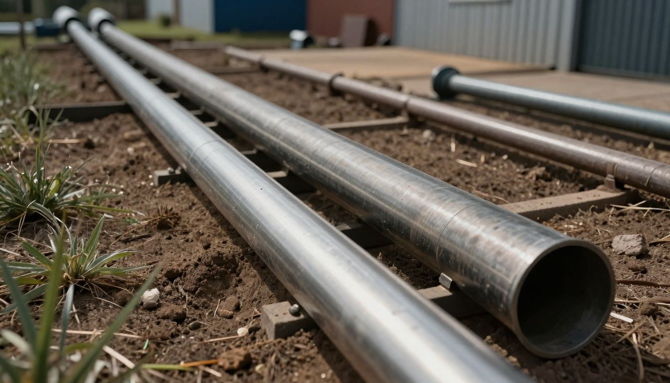 Stainless steel vs vitrified clay / ceramic drainage channels in a contemporary Australian infrastructure setting
