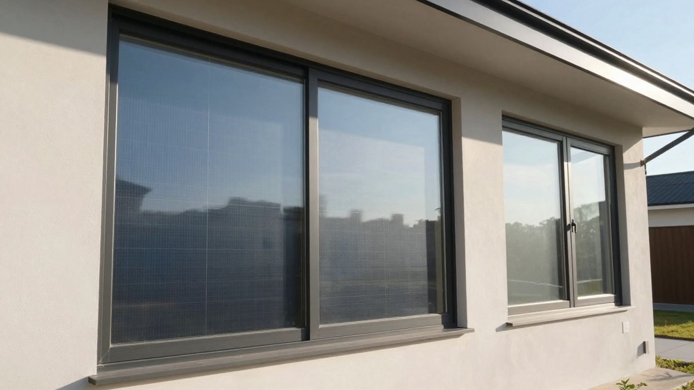 Fenêtre solaire moderne sur une maison ensoleillée.