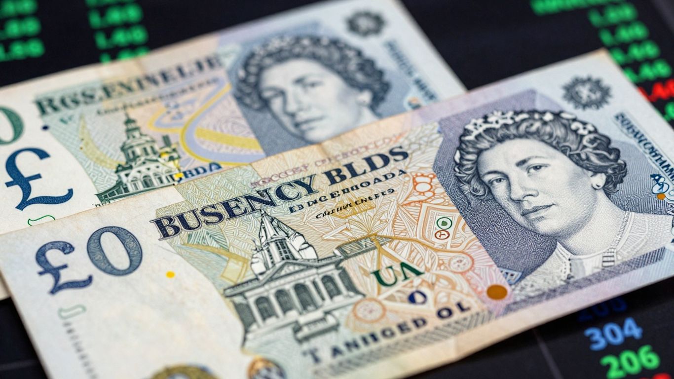 British Pound and Australian Dollar currency trading concept.