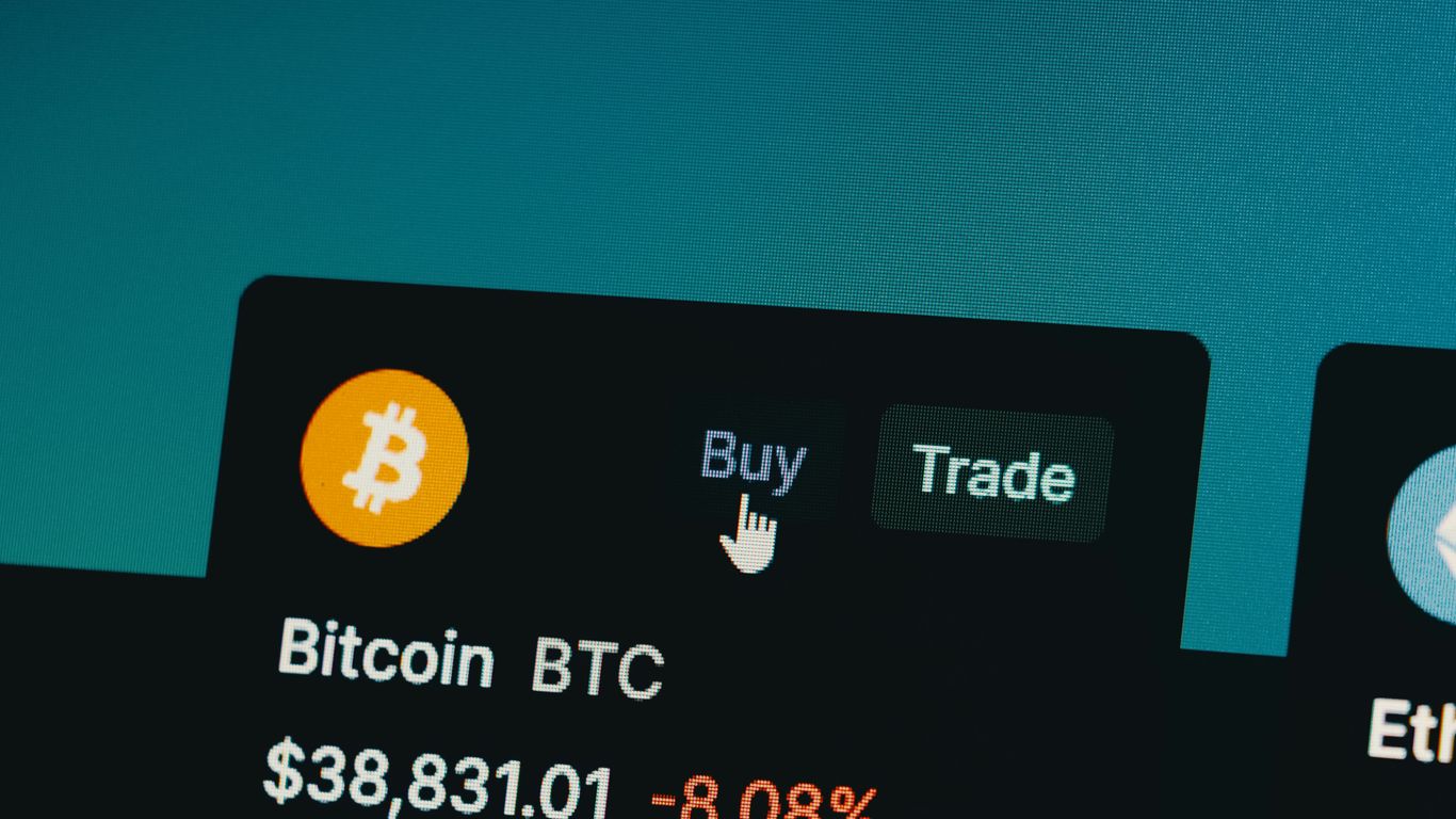 Image of a cryptocurrency trading interface with Bitcoin details.