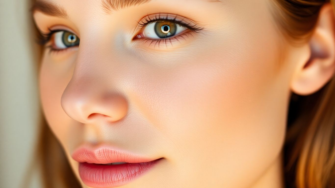 Woman's face with glowing, even-toned skin