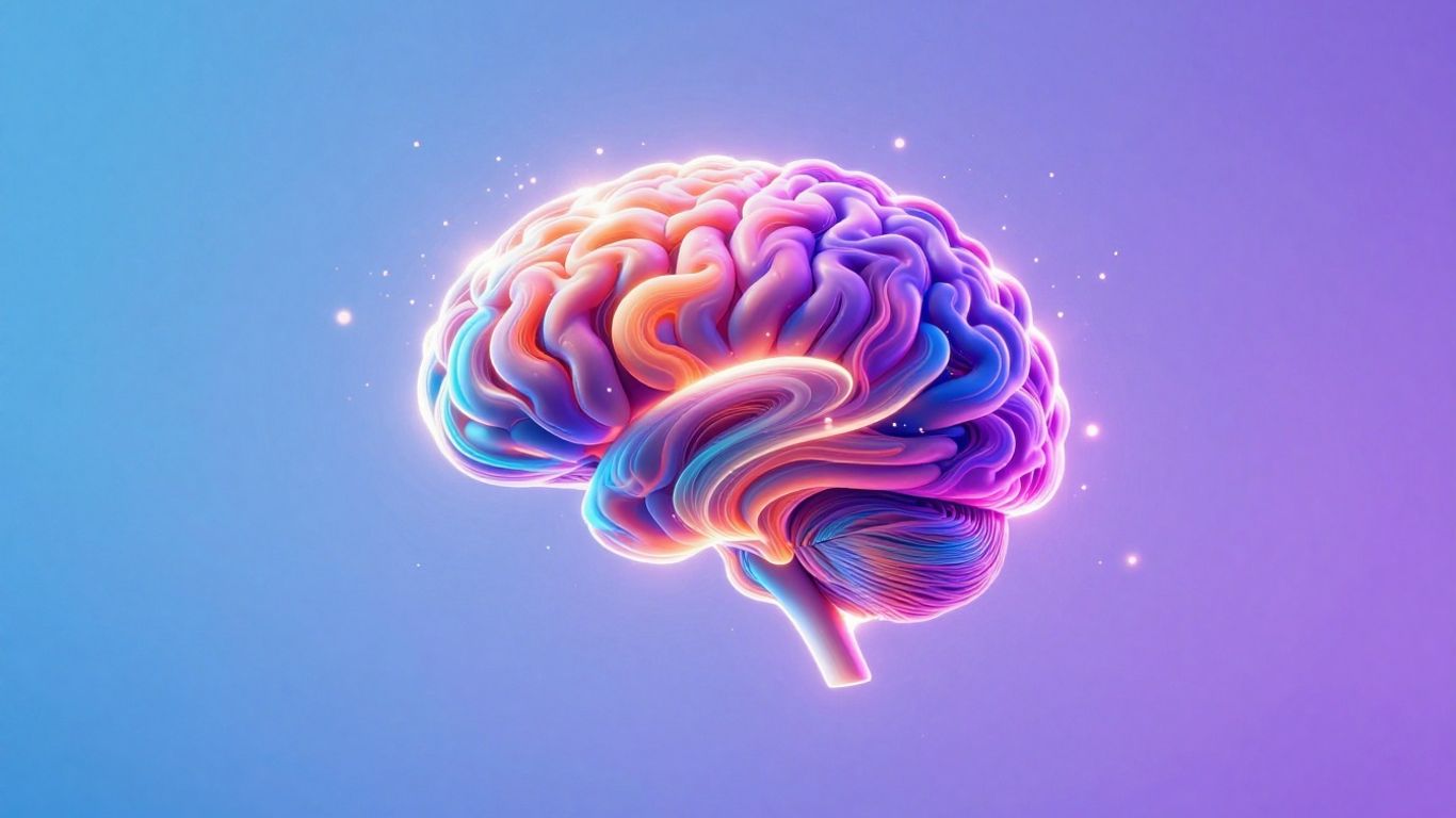 Abstract visualization of creative potential and AI.