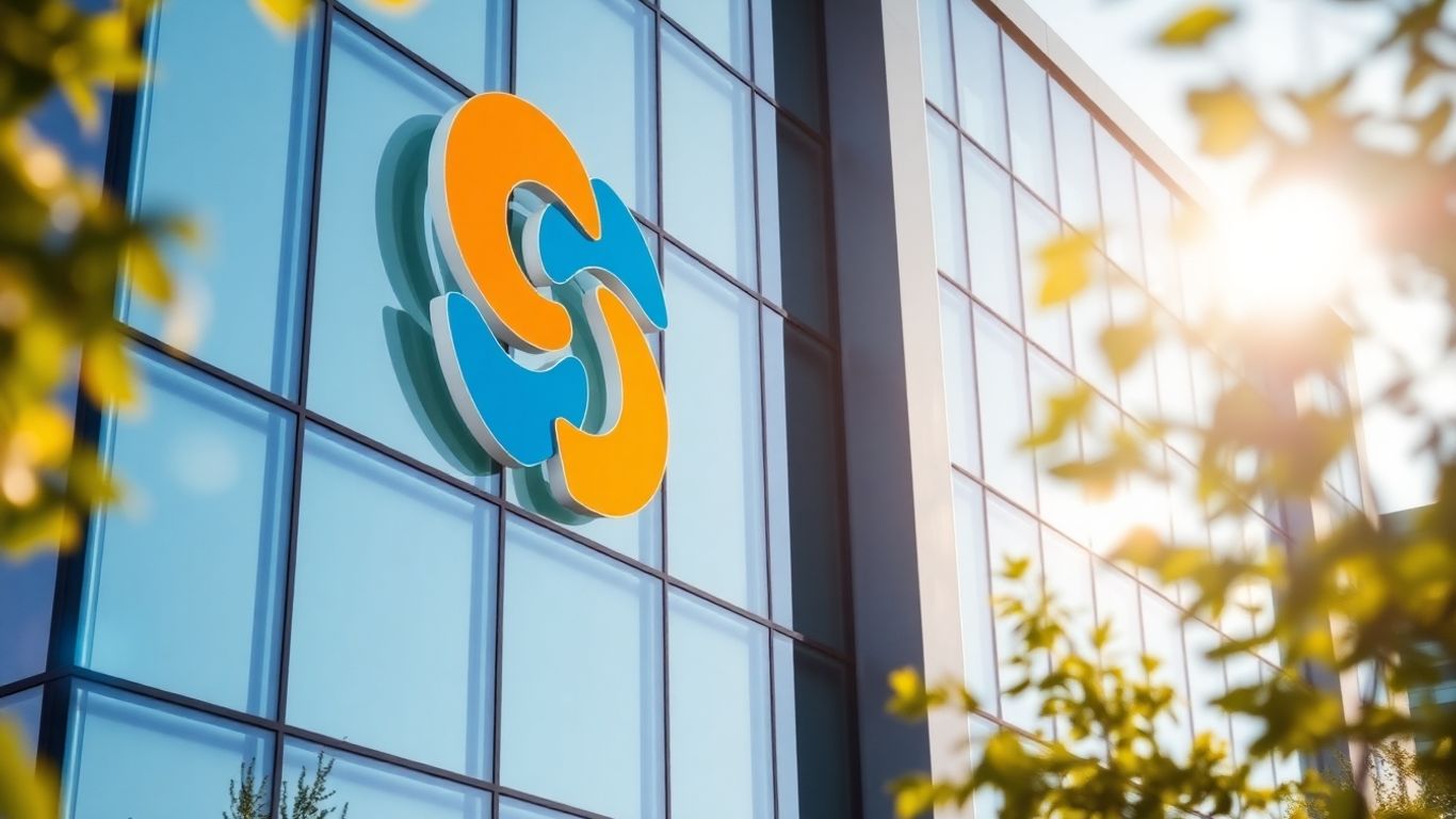 Edificio corporativo con logo de Occident.