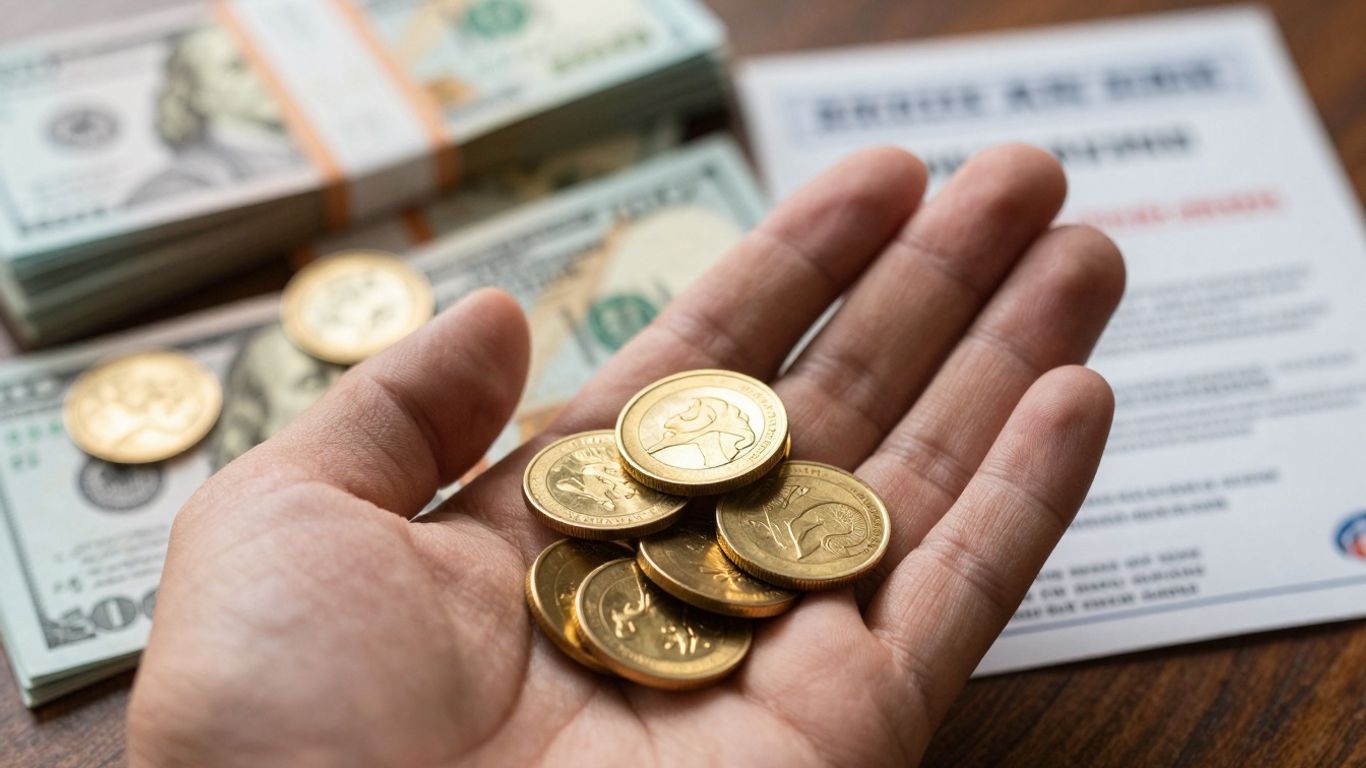 Gold coins and banknotes to diversify your savings.