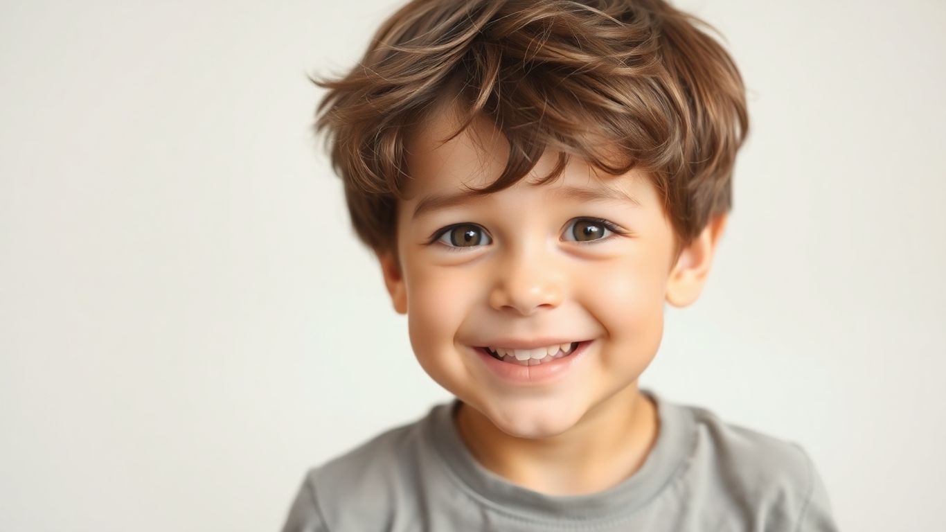 Porträt eines frechen Jungen mit einem Lächeln