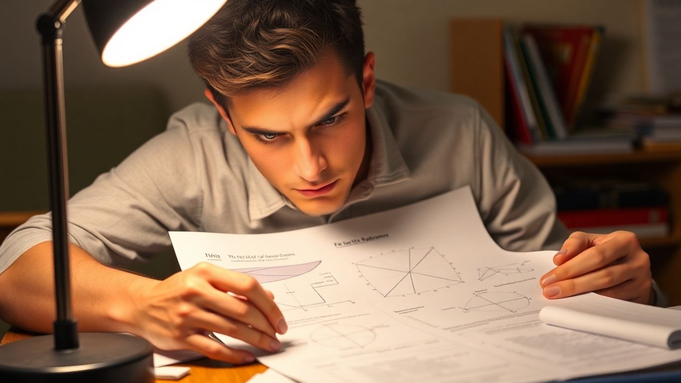 Student studying complex AP Physics 2 concepts.