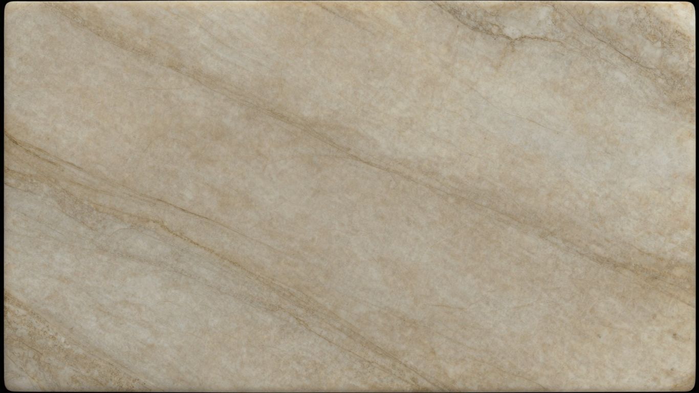 Boceto de baldosa de travertino marfil con vetas naturales.