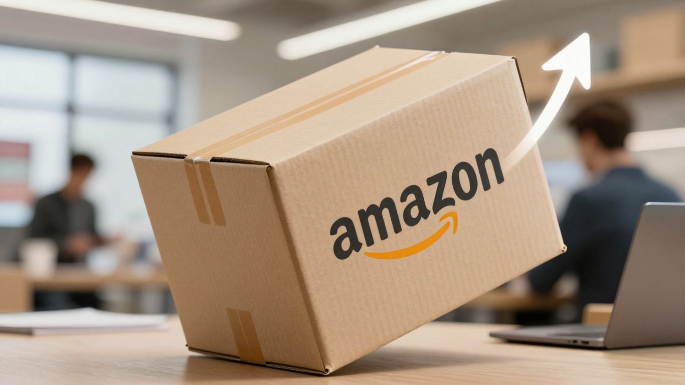 Amazon sales growth and performance metrics concept