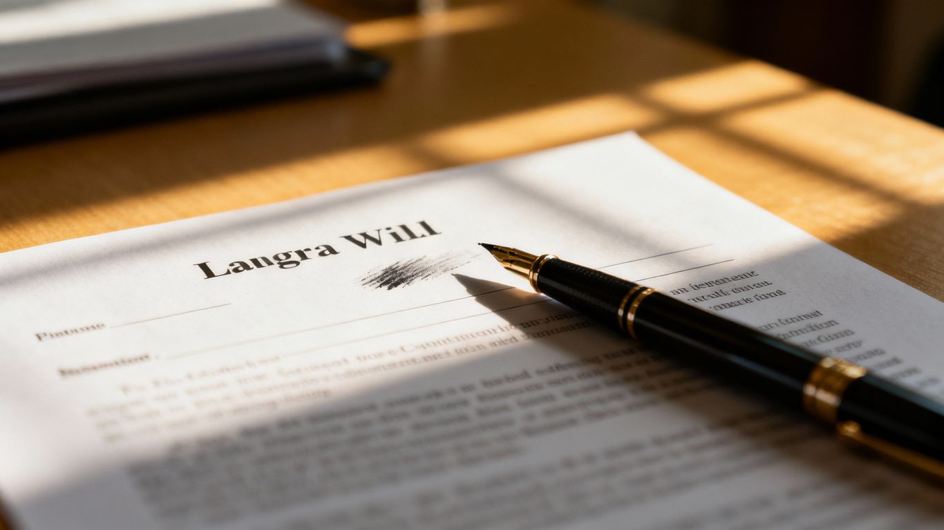 Will writing document with a pen