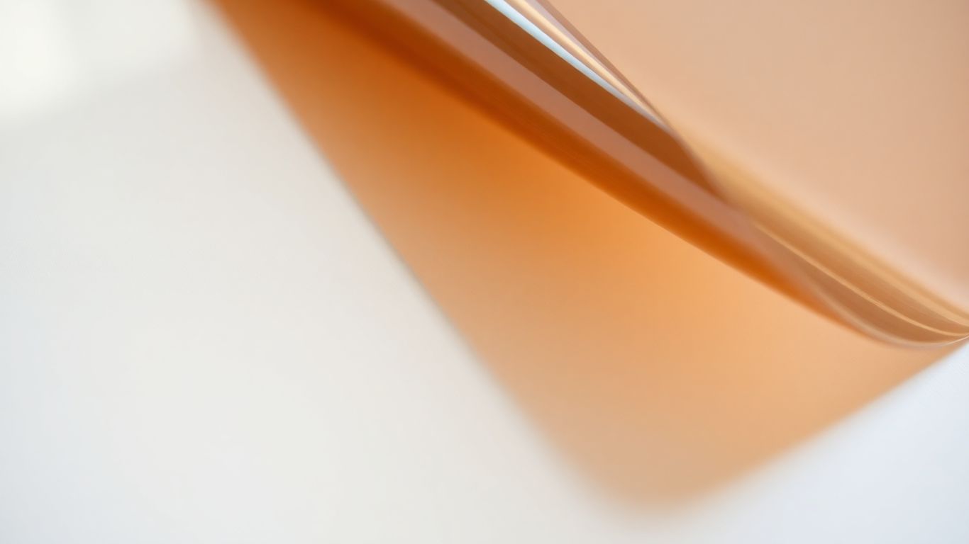 Film photovoltaïque souple et fin sur un fond neutre.