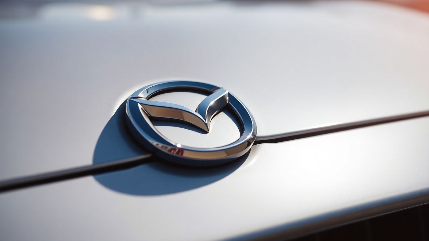 Mazda emblem on a car hood