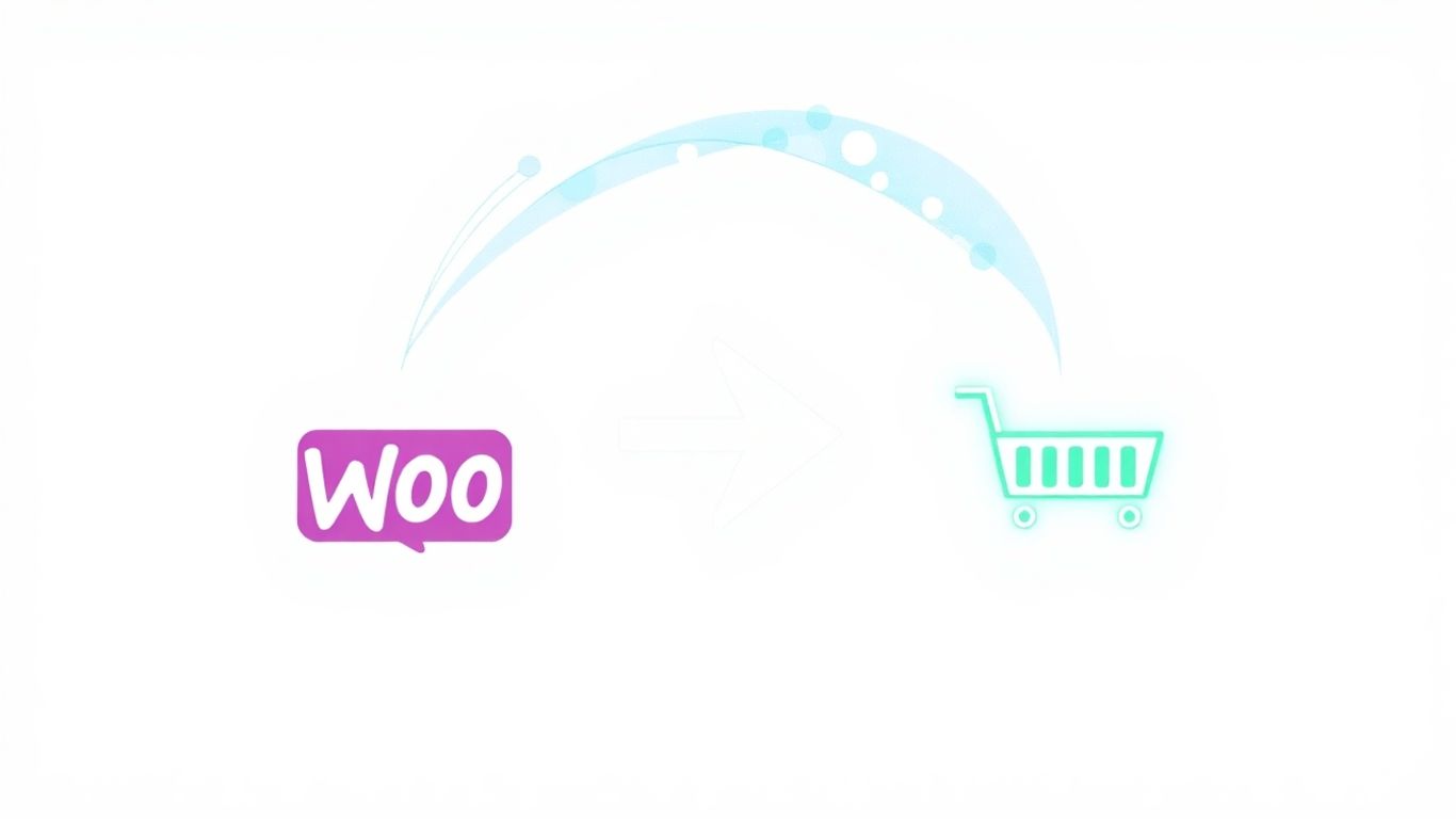 WooCommerce migration process with data streams.