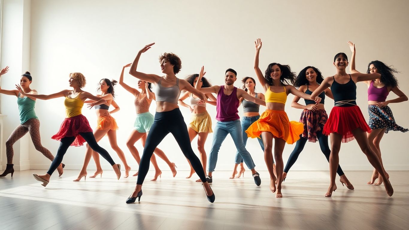 Dancers in motion at Nydance studios