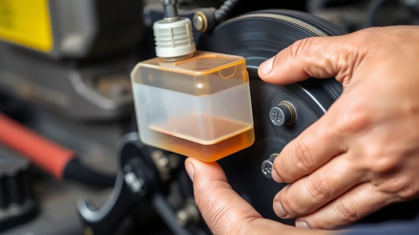 Chrysler brake fluid reservoir and wrench detail.