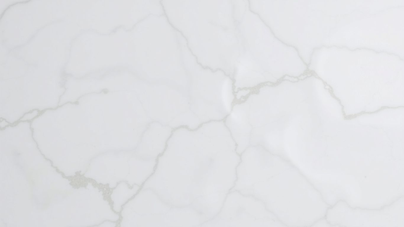 Tumbled Carrara white marble tiles with natural veining.