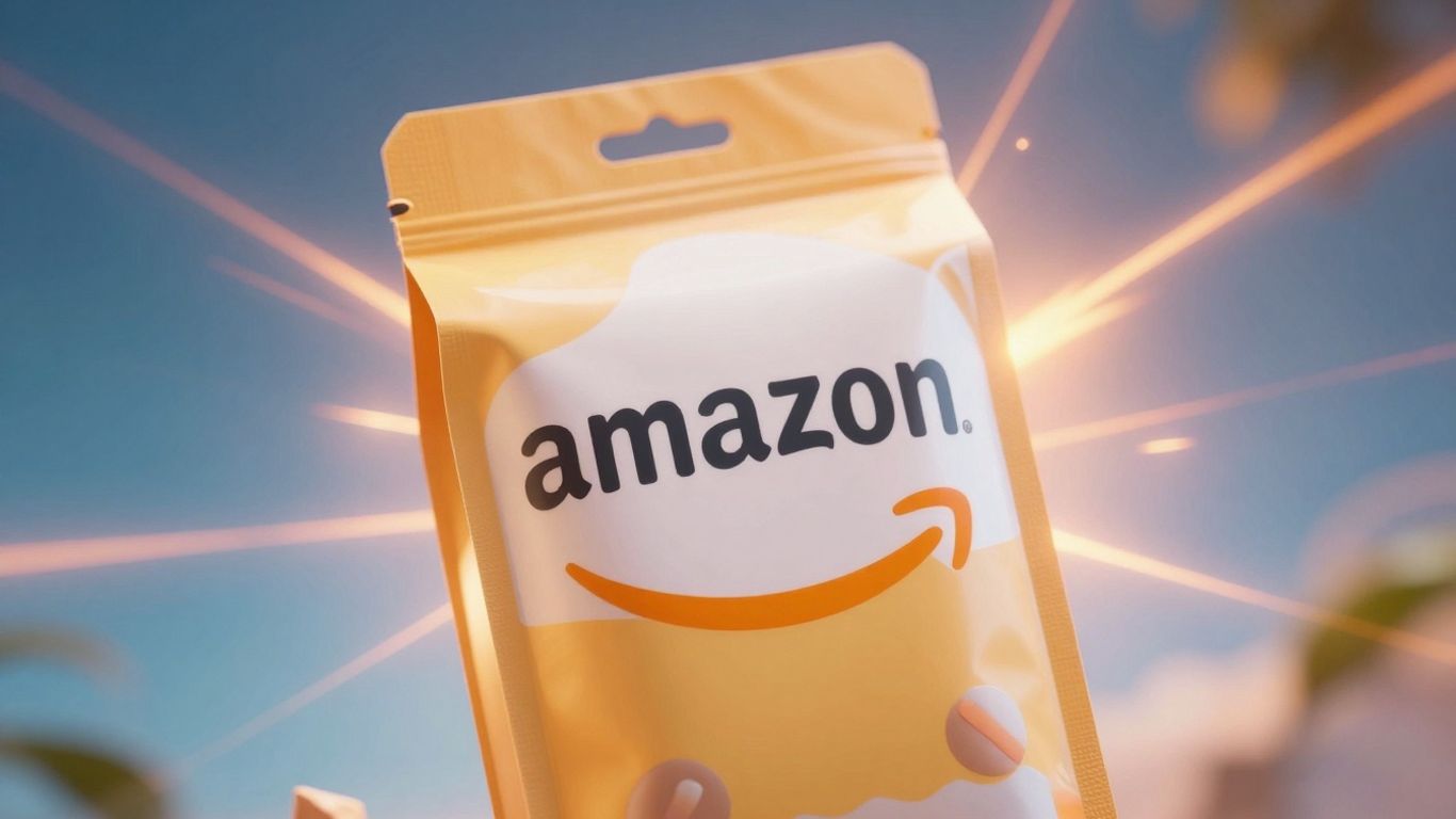 Amazon product with light flares