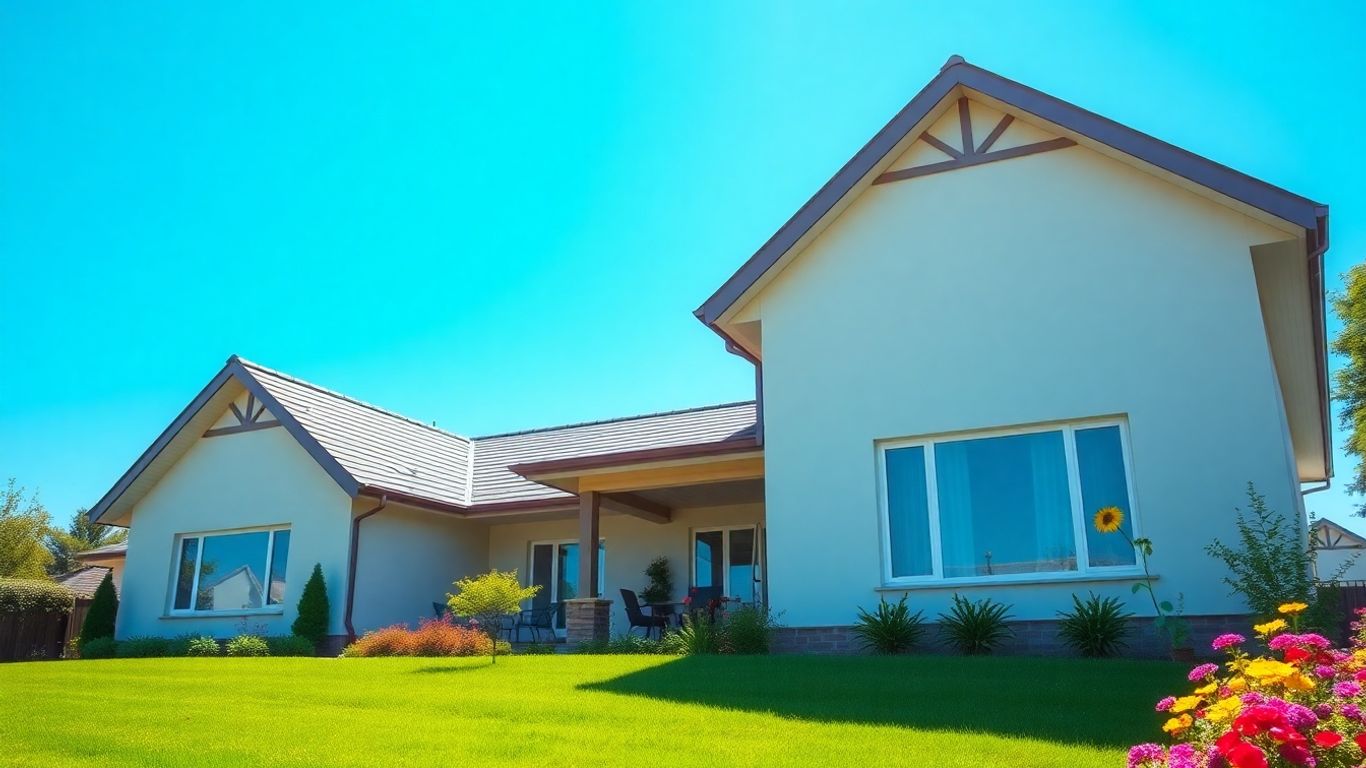 Casa moderna protegida por seguro de hogar todo riesgo.