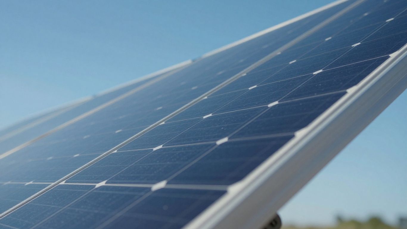 Panneau solaire incliné vers le soleil