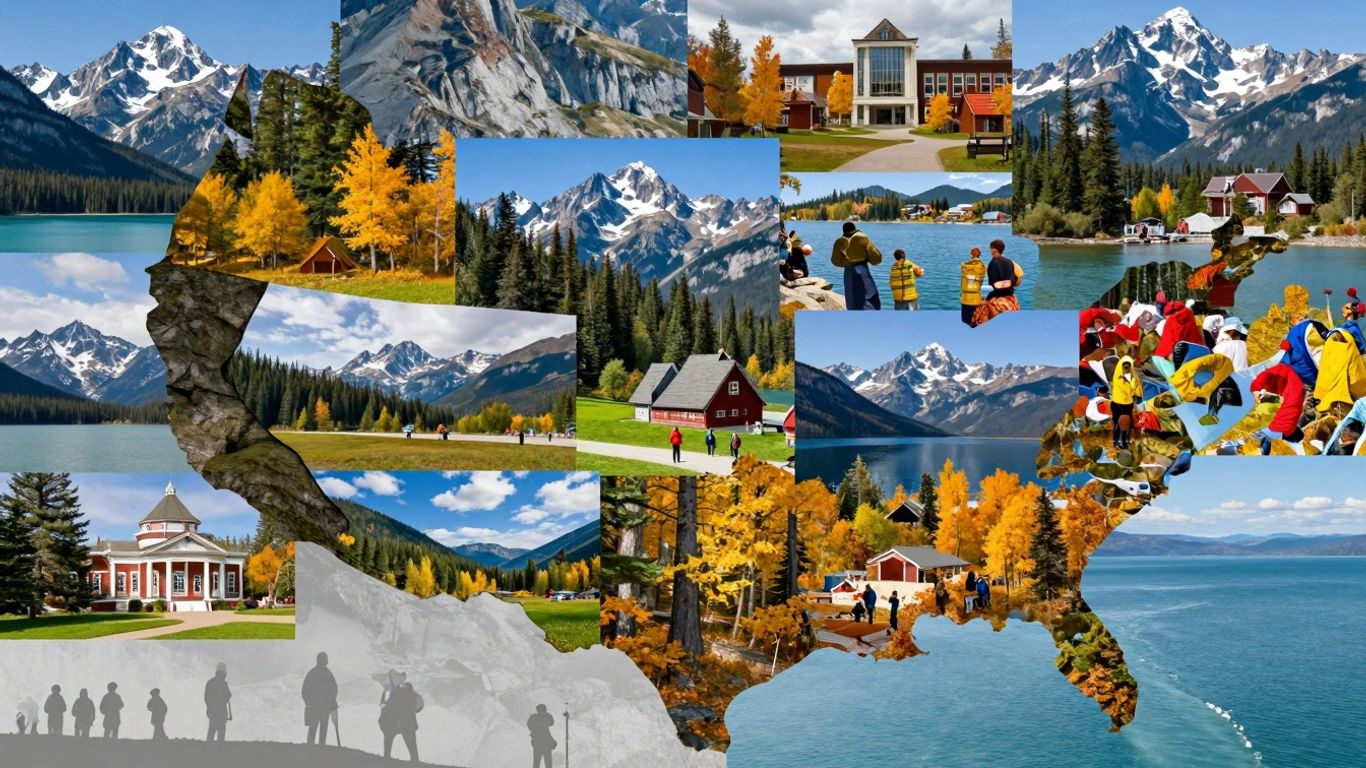 Canadian provinces with population silhouettes.