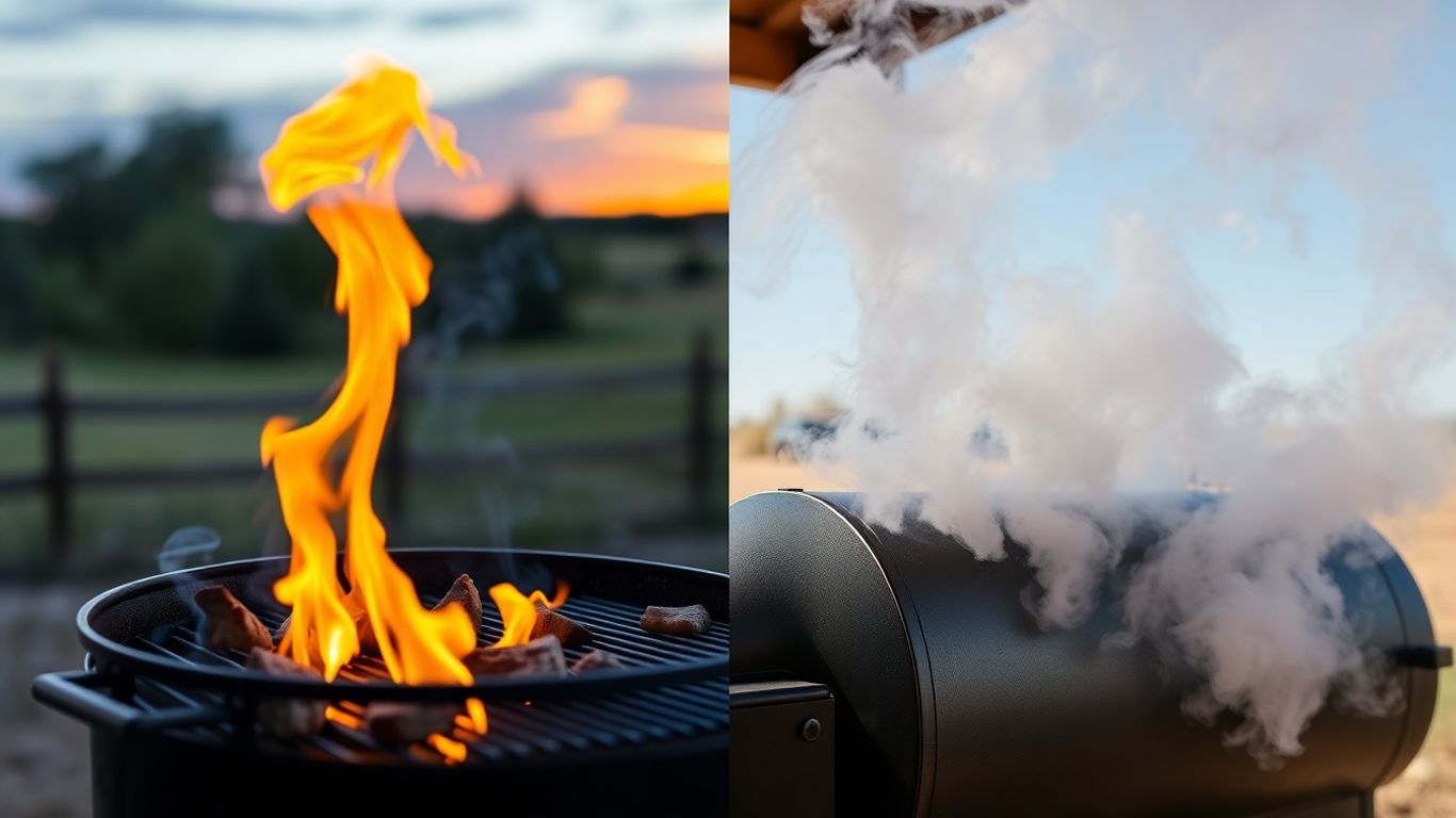 Texas BBQ: Summer grilling and winter smoking comparison.