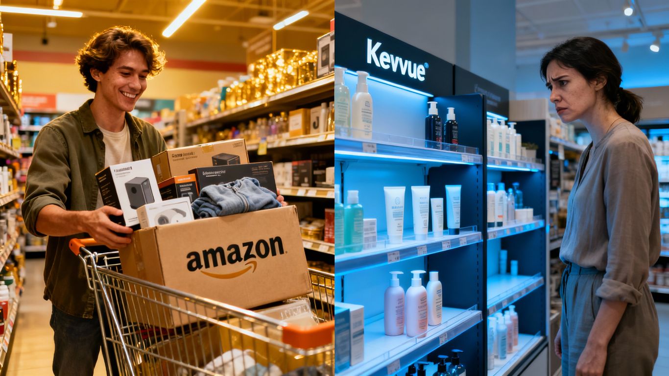 Amazon shopper loyalty, Kenvue retail challenges, inflation impact.