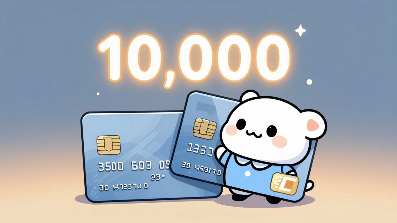 Credit card with available credit amount.