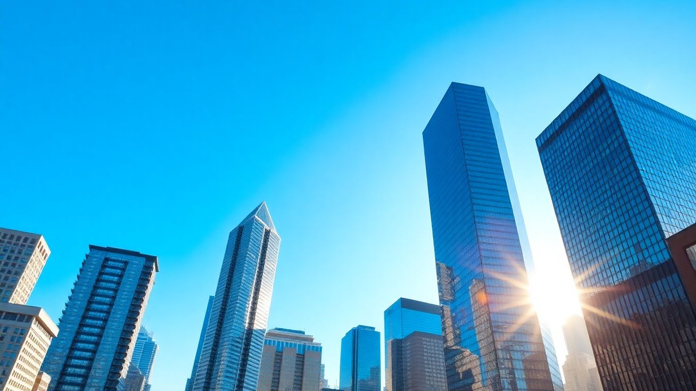 Toronto skyline with financial district buildings