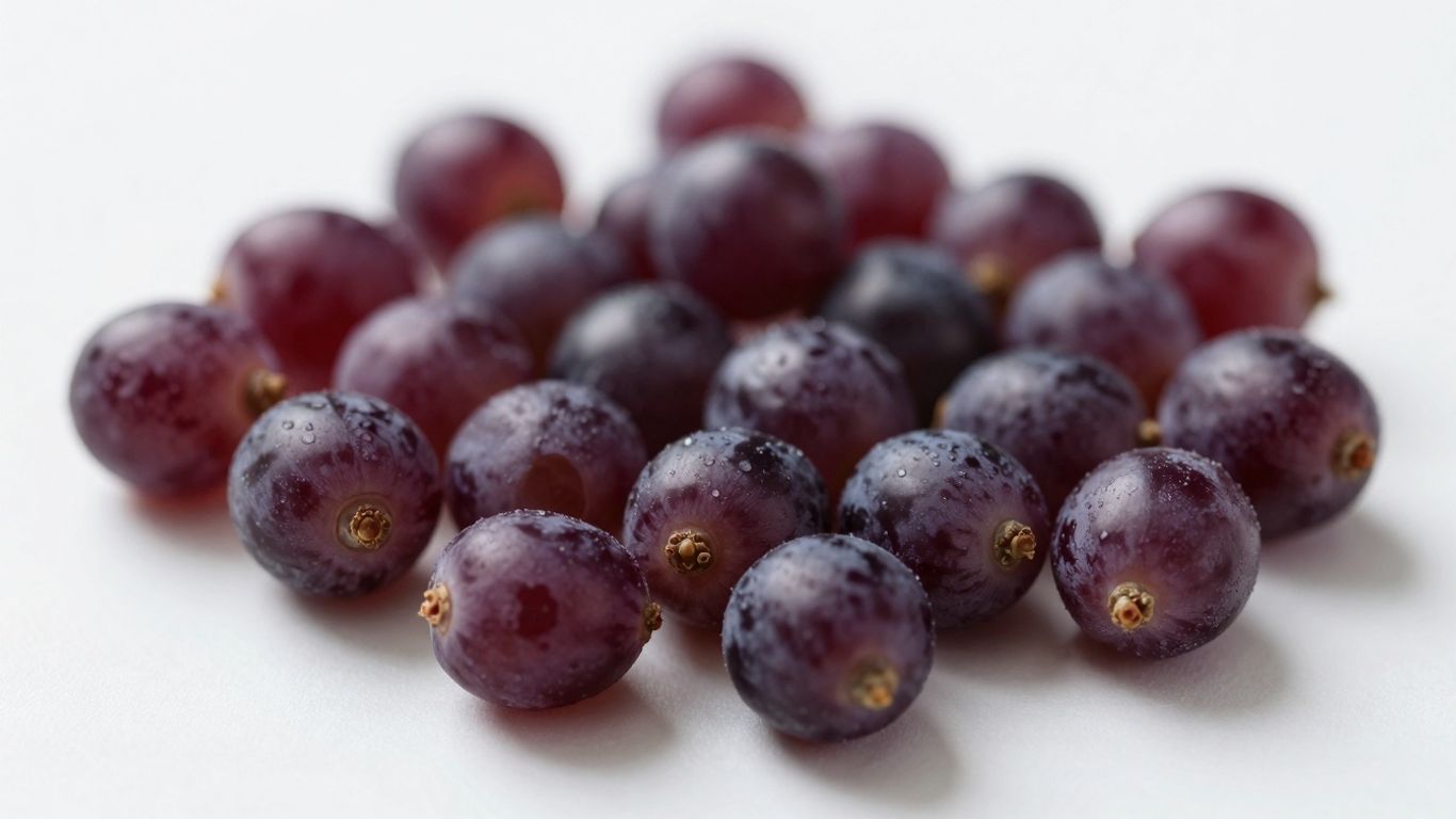 Grape seeds scattered on a surface.