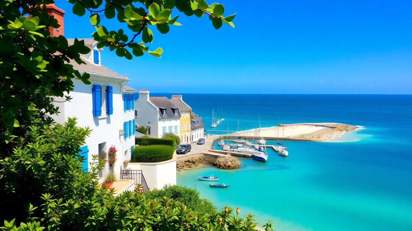 Île de Ré : maisons blanches, port, plage et océan