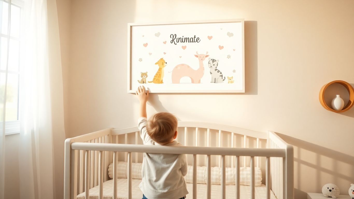 Nursery wall art with whimsical animals