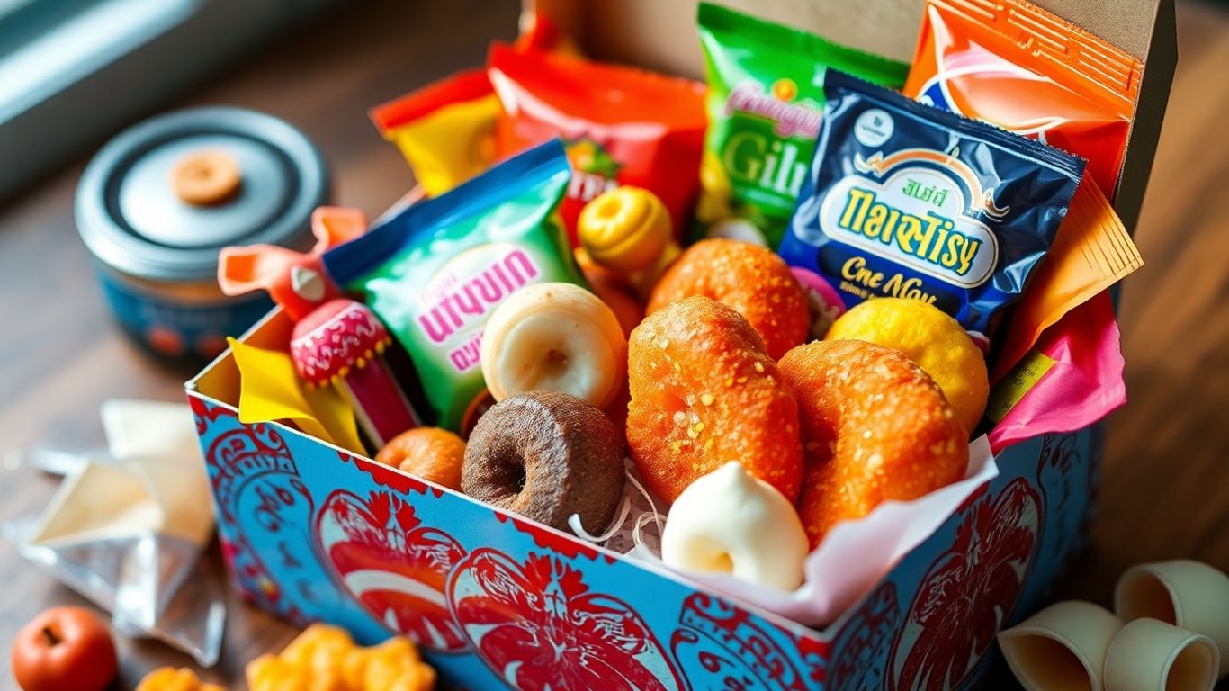 กล่องขนมไทยหลากหลายชนิด จัดวางอย่างสวยงาม