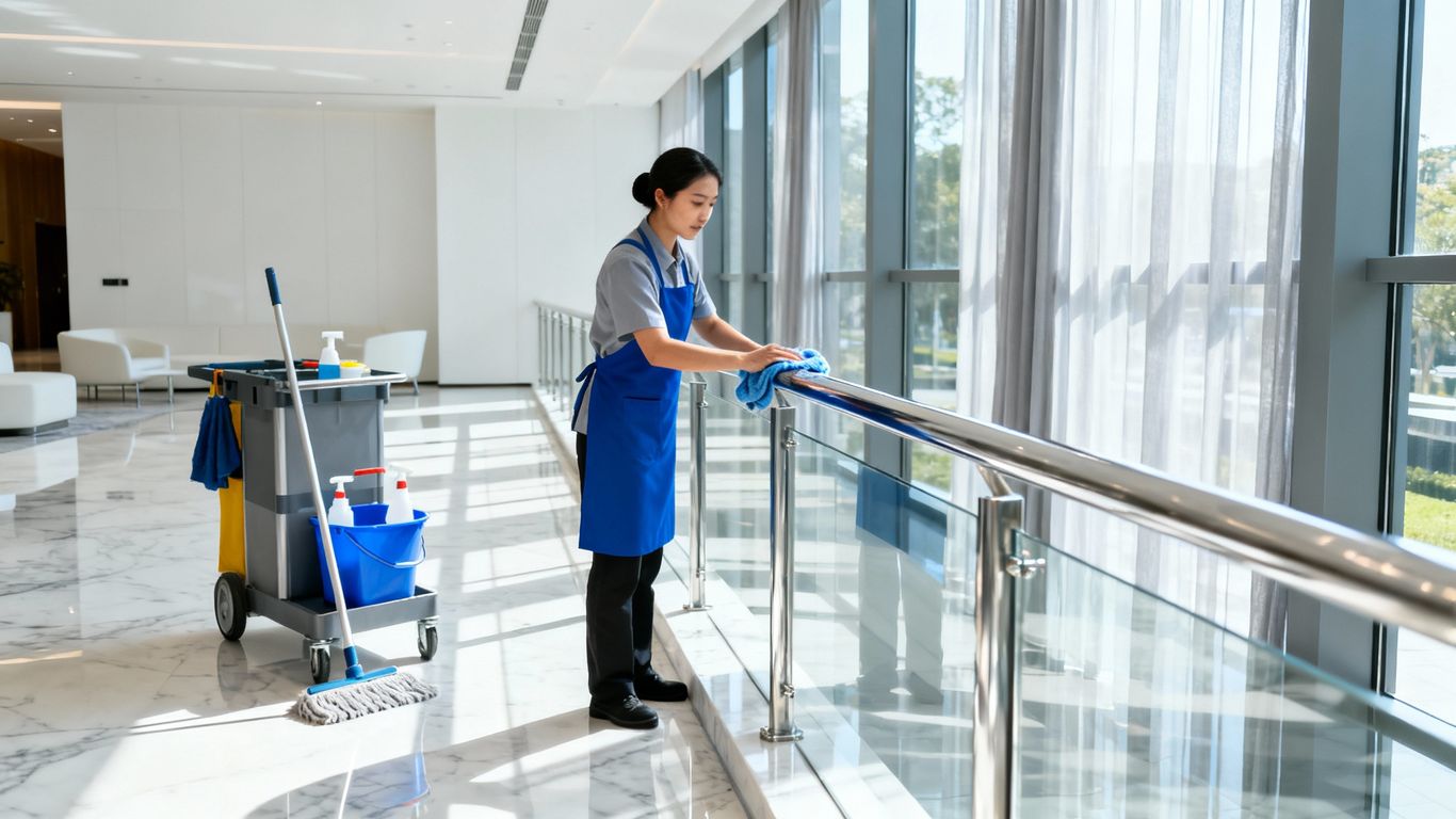 Čistý bytový dom s upratovačkou