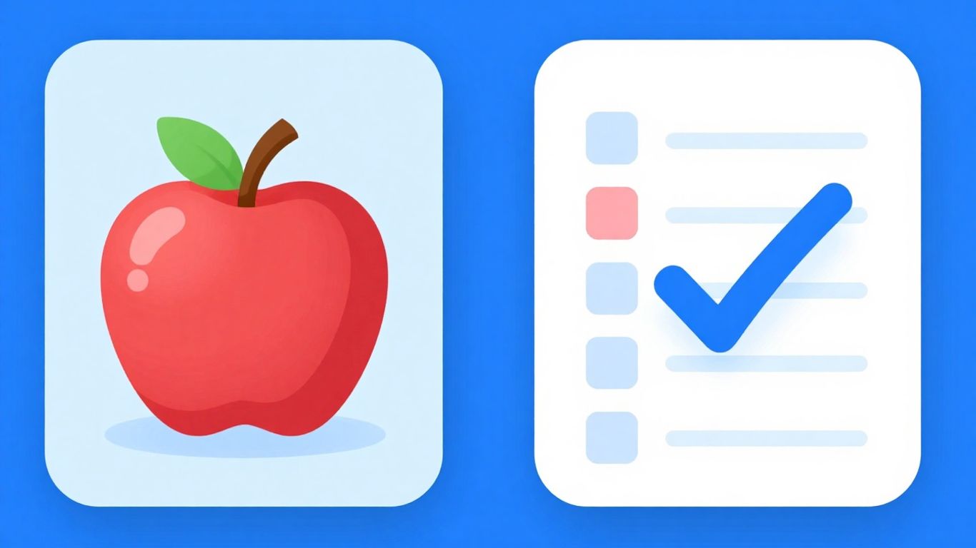 Comparison of two productivity app interfaces.
