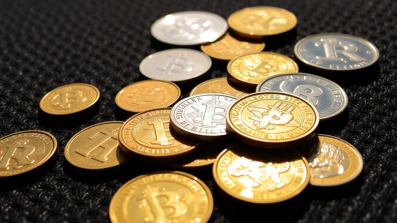 Collection of gold and silver coins