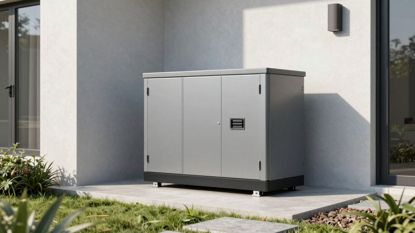 House with a standby generator installed outside.