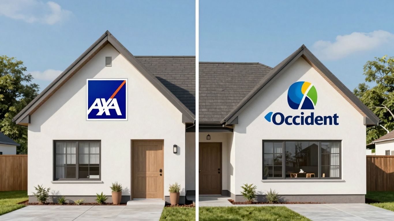 Comparación visual de seguros de hogar AXA y Occident.