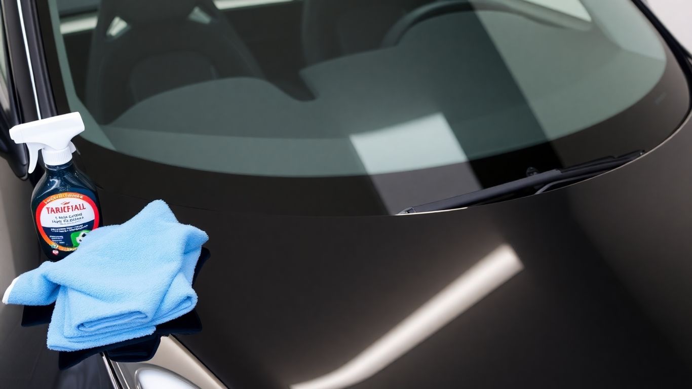 Tesla car interior and exterior being cleaned