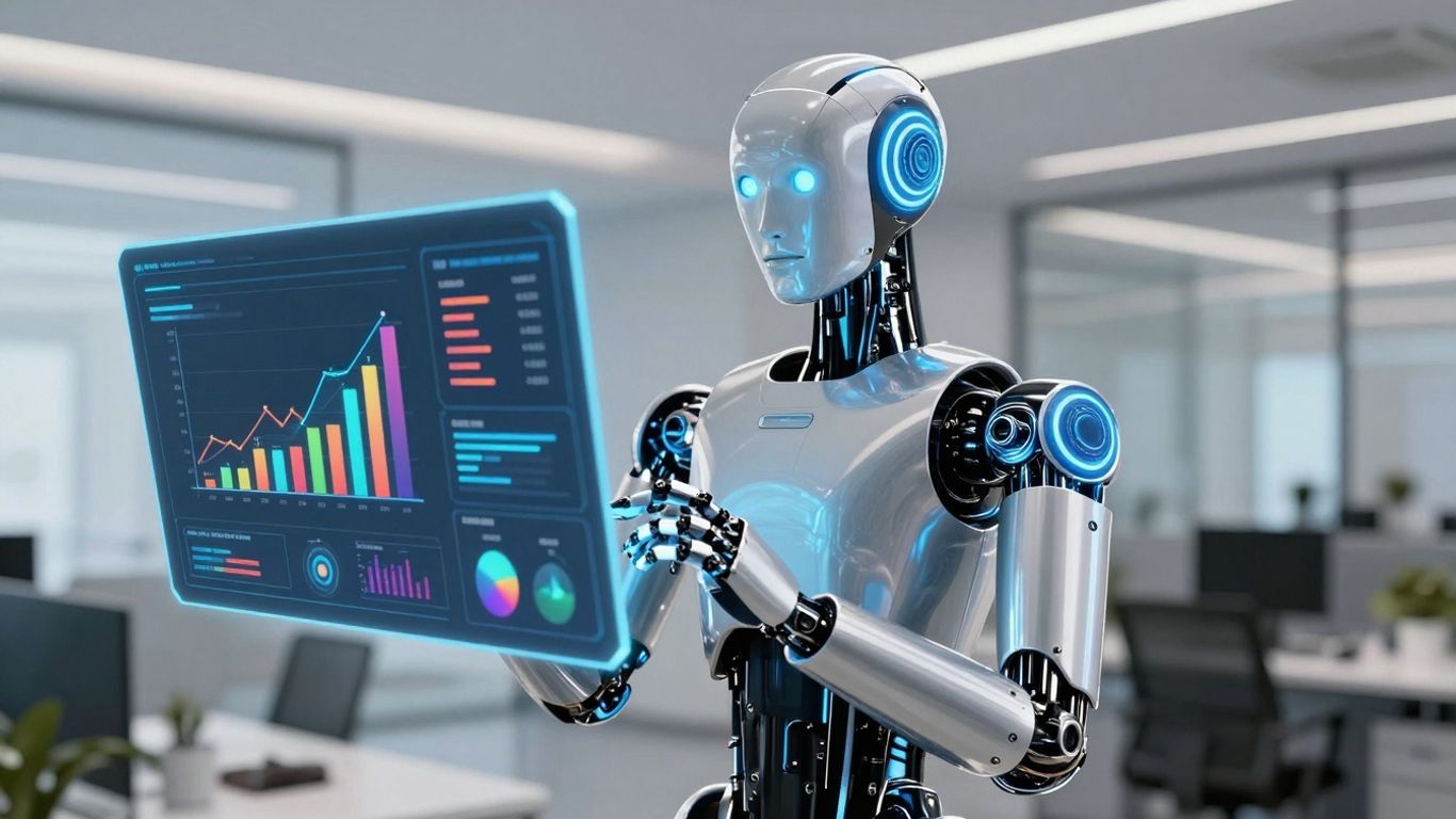 AI agent interacting with business growth interface