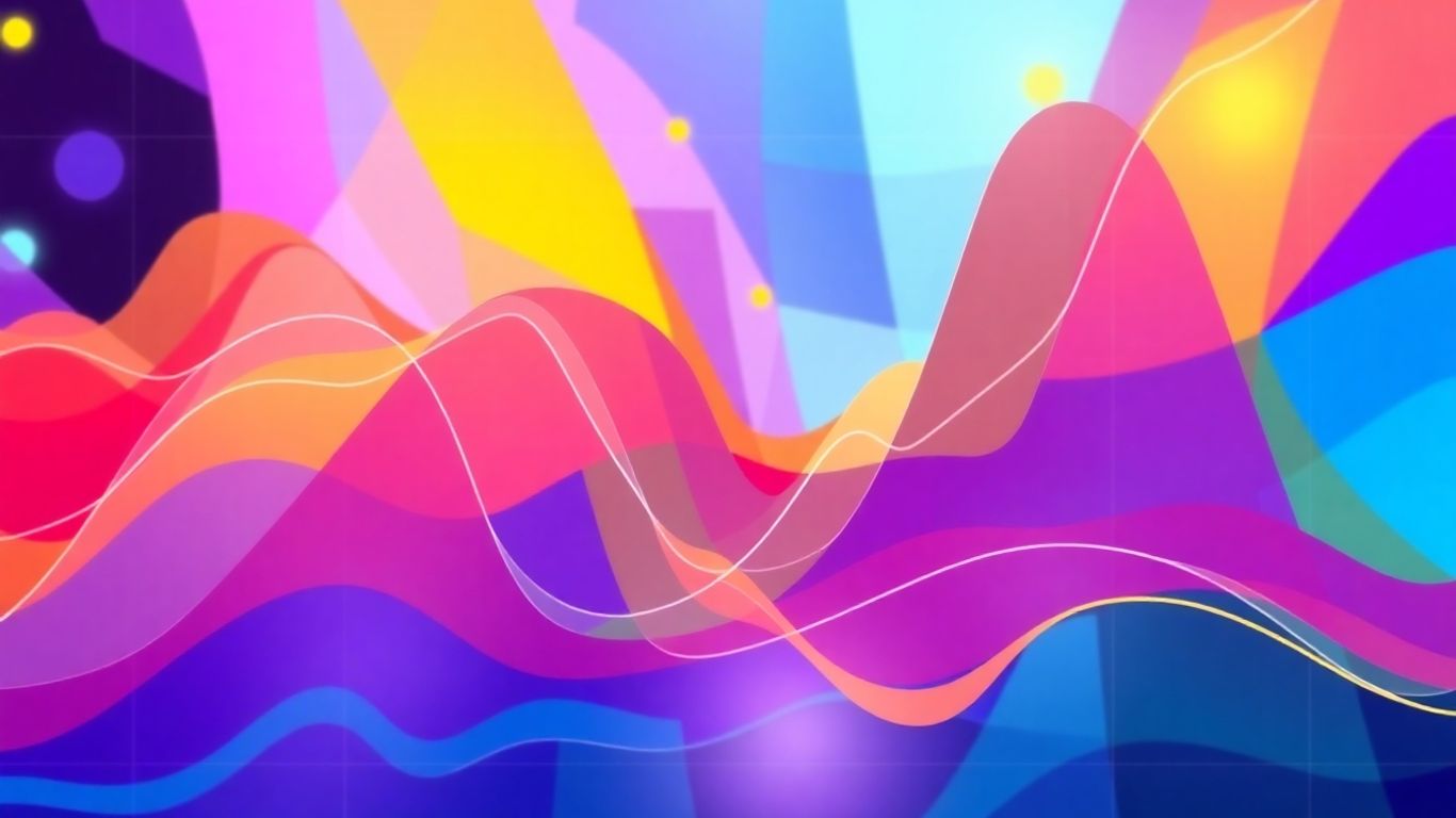 Interactive Plotly data visualization with colorful shapes and lines.