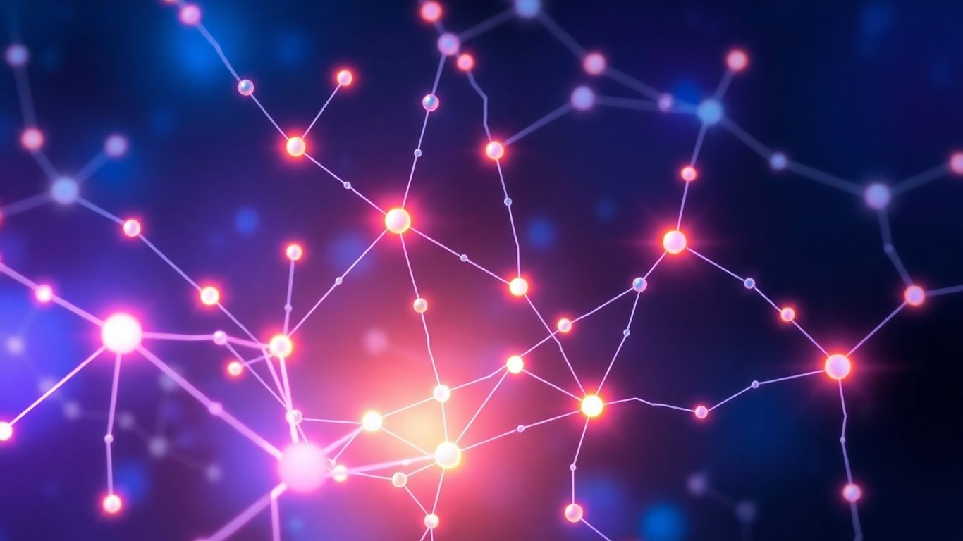 AI neural network glowing with innovation.