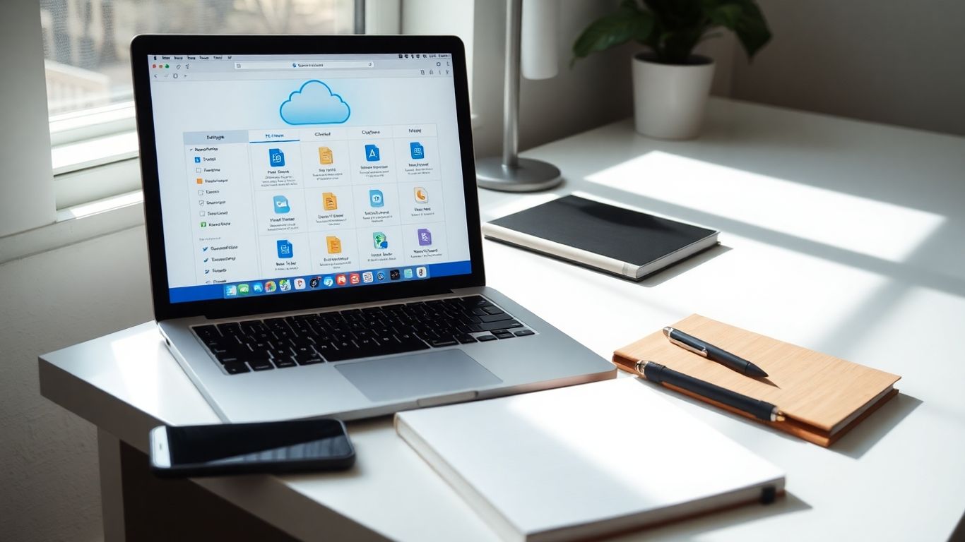 Zoho Workdrive pricing overview on a laptop screen.